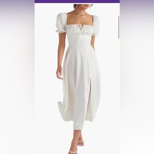 House of CB Tallulah Puff Sleeve White dresss